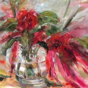 Red in a glass bowl by Jeannina Blanco 