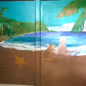 Liam's Mural, Part I (Atlantic Ocean with Liam before birth) by Jeannina Blanco 