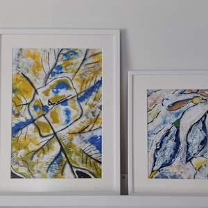 Merge to fallen leaves - Merge 4 by KJOsborne Artist  Image: Abstracted nature inspired by the beauty of the hidden patterns that repeat through nature