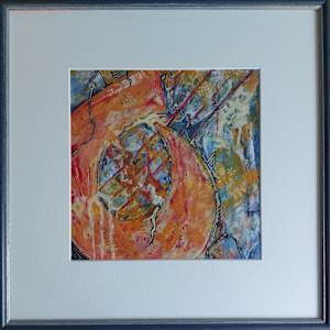 The Golden Anchor by KJOsborne Artist  Image: Anchored is part of my Connections series. Abstracted visions of the world, subvert the way that we see and intriguing colours and mark make make us stop and consider. 