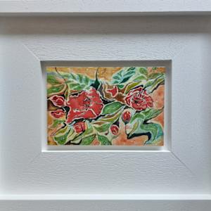 Summer Floral 6 by KJOsborne Artist  Image: Watercolour of red flowers