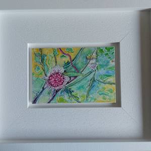 Summer Floral 7 by KJOsborne Artist  Image: Watercolour of purple exotic flower