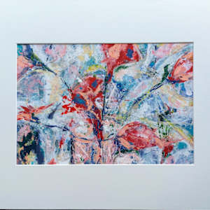 Floral fusion by KJOsborne Artist  Image: Floral FusionPointing is part of my Connections series. Abstracted visions of the world, subverting the way that we see and intriguing colours and mark making make us stop and consider. 