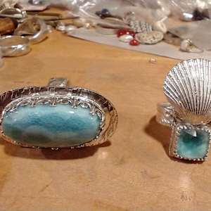Blue Rings by Artist Aimee J