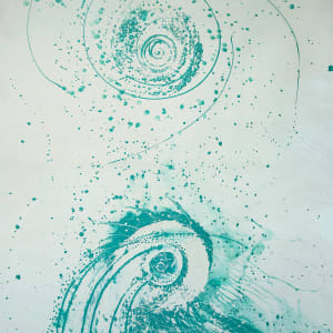 Spring Waves by Artist Aimee J  Image: Blue waves spiraling