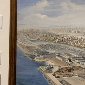 The Maritime Service Training Station by Charles Lester Pickard  (American, 1920-1977)  Image: Detail of left-hand side of the painting.