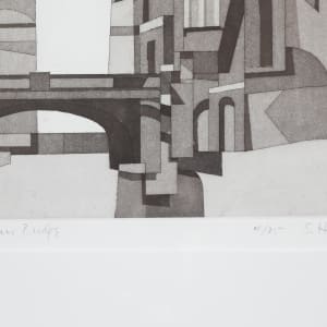 Black Friar Bridge by Sidney Hurwitz  Image: Signature and writing on front