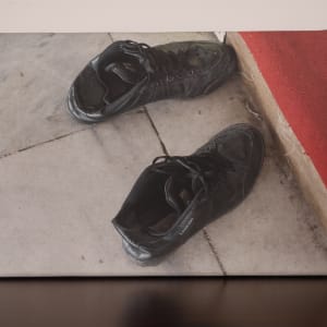 Man's Shoes Outside A Mosque, Istanbul by Helen Donis-Keller  Image: Front