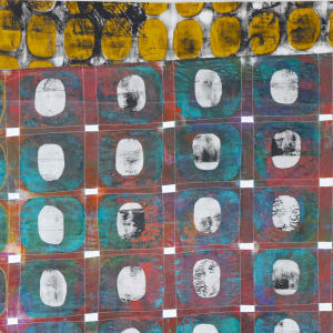 Technicolor Fence Patterns #4 by Jeanne Williamson Ostroff  Image: Close up