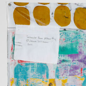 Technicolor Fence Patterns #4 by Jeanne Williamson Ostroff  Image: Writing on back