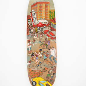 Skateboard Deck - Look At That Fire Engine! by Rumi Tsuda Estate