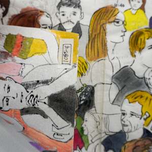 1085-4 Drawing of Marina Abramovic "The Artist Is Present" by Rumiko "Rumi"  Tsuda Estate, Image 2.