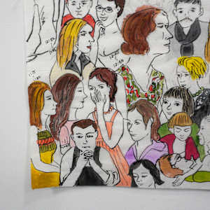 1085-4 Drawing of Marina Abramovic "The Artist Is Present" by Rumiko "Rumi"  Tsuda Estate, Image 3.