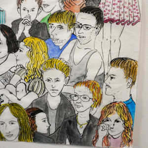 1085-6 Drawing of Marina Abramovic "The Artist Is Present" by Rumiko "Rumi"  Tsuda Estate, Image 3.