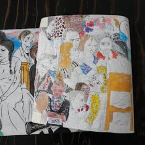 1085-7 Drawing of Marina Abramovic "The Artist Is Present" by Rumiko "Rumi"  Tsuda Estate, Image 4.