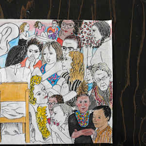 1085-7 Drawing of Marina Abramovic "The Artist Is Present" by Rumiko "Rumi"  Tsuda Estate, Image 5.