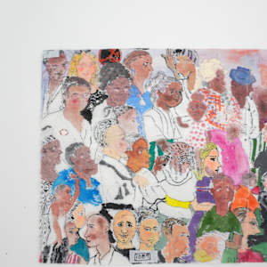 1089 - Mori's Karate Tournament by Rumi Tsuda Estate  Image: Inventory number location on back corner. 