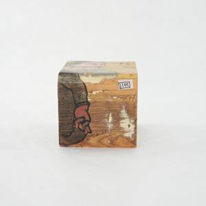 Hand Painted Wood Block by Rumiko "Rumi"  Tsuda Estate, Image 2.