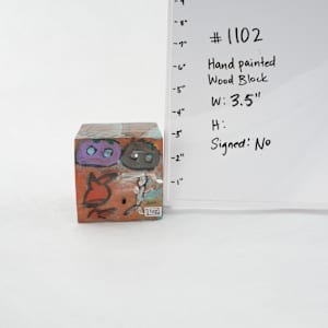 Hand Painted Wood Block by Rumiko "Rumi"  Tsuda Estate, Image 1.