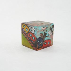 Hand Painted Wood Block by Rumiko "Rumi"  Tsuda Estate, Image 5.
