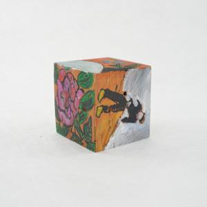 Hand Painted Wood Block by Rumiko "Rumi"  Tsuda Estate, Image 5.