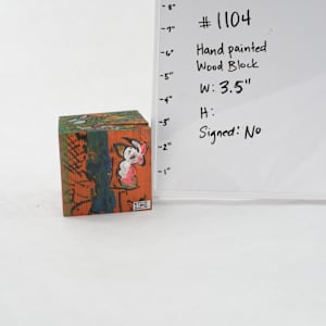 Hand Painted Wood Block by Rumiko "Rumi"  Tsuda Estate, Image 1.