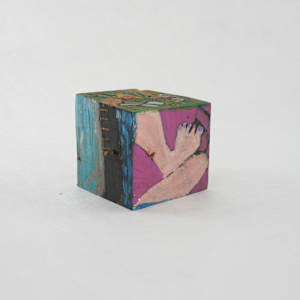 Hand Painted Wood Block by Rumiko "Rumi"  Tsuda Estate, Image 3.