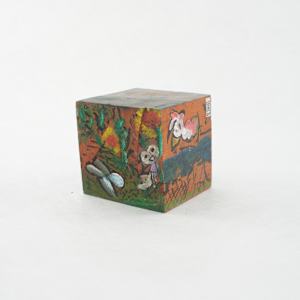 Hand Painted Wood Block by Rumiko "Rumi"  Tsuda Estate, Image 4.