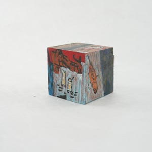 Hand Painted Wood Block by Rumiko "Rumi"  Tsuda Estate, Image 5.