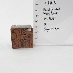 Hand Painted Wood Block by Rumiko "Rumi"  Tsuda Estate, Image 1.