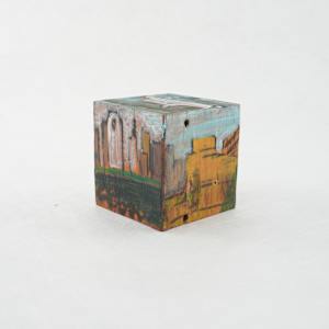 Hand Painted Wood Block by Rumiko "Rumi"  Tsuda Estate, Image 4.