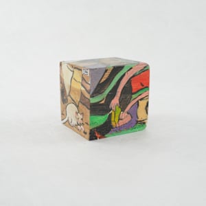 Hand Painted Wood Block by Rumiko "Rumi"  Tsuda Estate, Image 3.