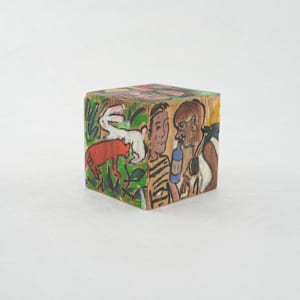 Hand Painted Wood Block by Rumiko "Rumi"  Tsuda Estate, Image 5.