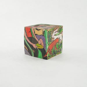 Hand Painted Wood Block by Rumiko "Rumi"  Tsuda Estate, Image 6.