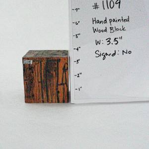 Hand Painted Wood Block by Rumiko "Rumi"  Tsuda Estate, Image 1.