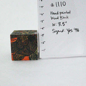 Hand Painted Wood Block by Rumiko "Rumi"  Tsuda Estate, Image 1.