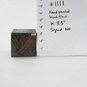 Hand Painted Wood Block by Rumiko "Rumi"  Tsuda Estate, Image 1.