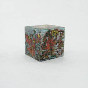 Hand Painted Wood Block by Rumiko "Rumi"  Tsuda Estate, Image 4.