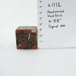 Hand Painted Wood Block by Rumiko "Rumi"  Tsuda Estate, Image 1.