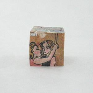Hand Painted Wood Block by Rumiko "Rumi"  Tsuda Estate, Image 2.