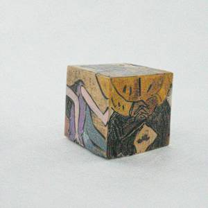 Hand Painted Wood Block by Rumiko "Rumi"  Tsuda Estate, Image 6.