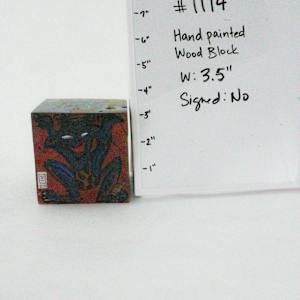 Hand Painted Wood Block by Rumiko "Rumi"  Tsuda Estate, Image 1.