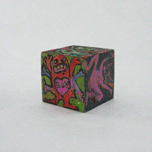 Hand Painted Wood Block by Rumiko "Rumi"  Tsuda Estate, Image 5.