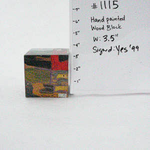 Hand Painted Wood Block by Rumiko "Rumi"  Tsuda Estate, Image 1.