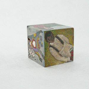 Hand Painted Wood Block by Rumiko "Rumi"  Tsuda Estate, Image 7.