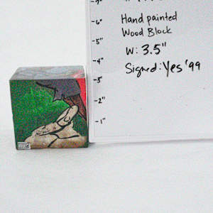 Hand Painted Wood Block by Rumiko "Rumi"  Tsuda Estate, Image 1.