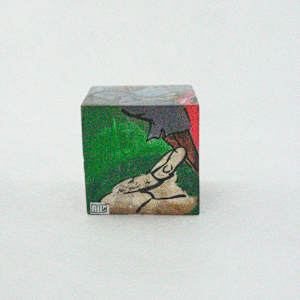 Hand Painted Wood Block by Rumiko "Rumi"  Tsuda Estate, Image 2.