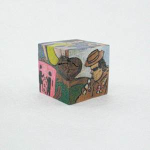 Hand Painted Wood Block by Rumiko "Rumi"  Tsuda Estate, Image 4.