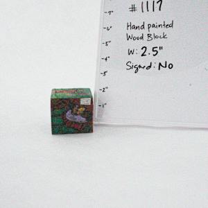 Hand Painted Wood Block by Rumiko "Rumi"  Tsuda Estate, Image 1.