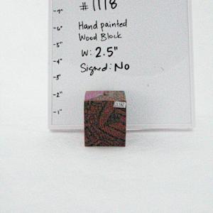 Hand Painted Wood Block by Rumiko "Rumi"  Tsuda Estate, Image 1.